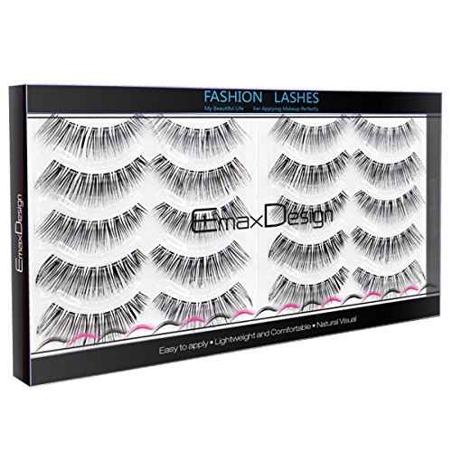 EmaxDesign 10 Pairs Fake Eyelashes